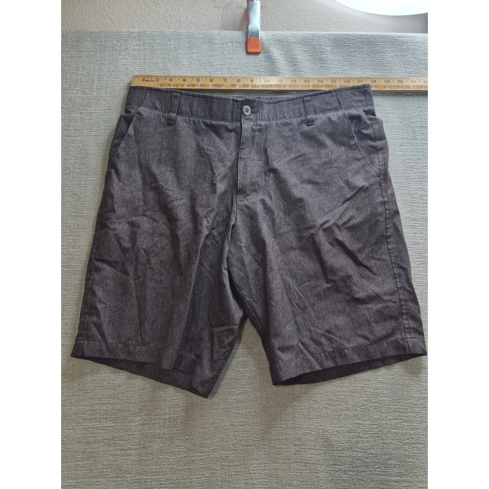Swiss Tech Golf Chino Shorts Mens 36 Heather Gray Flat Front Streetwear Casual